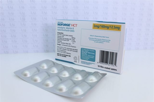 Amlodipine, Valsartan and Hydrochlorothiazide Tablets USP (5mg+160mg+12.5mg) 