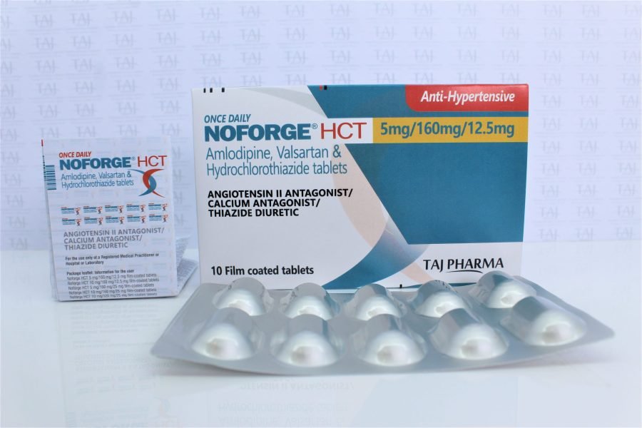 Amlodipine, Valsartan and Hydrochlorothiazide Tablets USP (5mg+160mg+12.5mg) Noforge