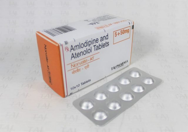 Amlodipine Besylate + Atenolol 5mg+50mg Tablets