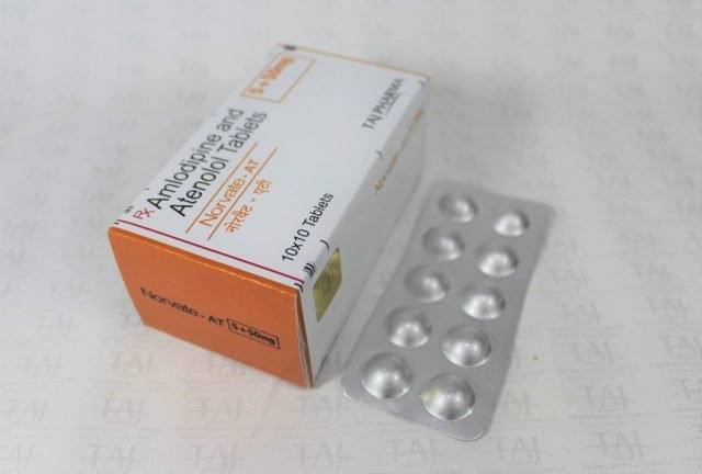 Amlodipine Besylate + Atenolol 5mg+50mg Tablets