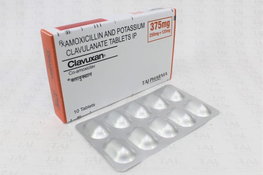 Amoxicillin and Clavulanate Potassium Tablets USP 250mg/125mg Taj Pharma