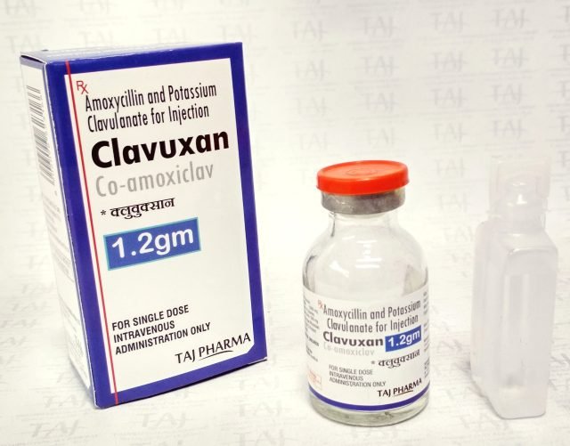 Amoxicillin Potassium Clavulanate for Injection Co-amoxiclav - (Clavuxan) 1.2gm
