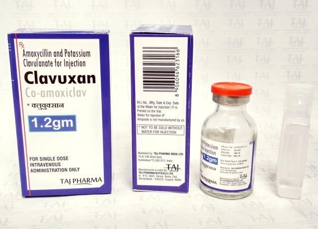 Amoxicillin Potassium Clavulanate for Injection Co-amoxiclav - (Clavuxan) 1.2gm