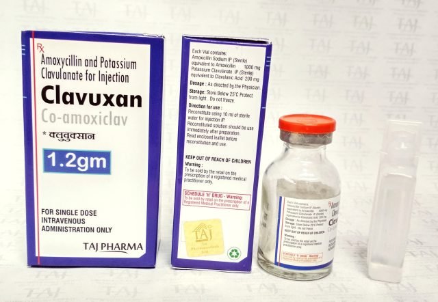 Amoxicillin Potassium Clavulanate for Injection Co-amoxiclav - (Clavuxan) 1.2gm