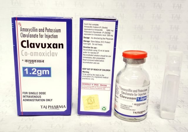 Amoxicillin Potassium Clavulanate for Injection Co-amoxiclav - (Clavuxan) 1.2gm