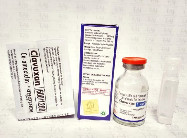 Amoxicillin Potassium Clavulanate for Injection Co-amoxiclav - (Clavuxan) 1.2gm
