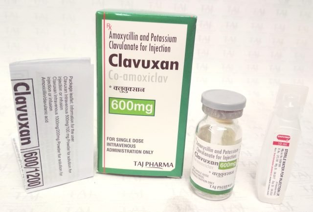 Amoxicillin Potassium Clavulanate for Injection Co-amoxiclav - (Clavuxan) 600mg