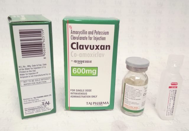 Amoxicillin Potassium Clavulanate for Injection Co-amoxiclav - (Clavuxan) 600mg