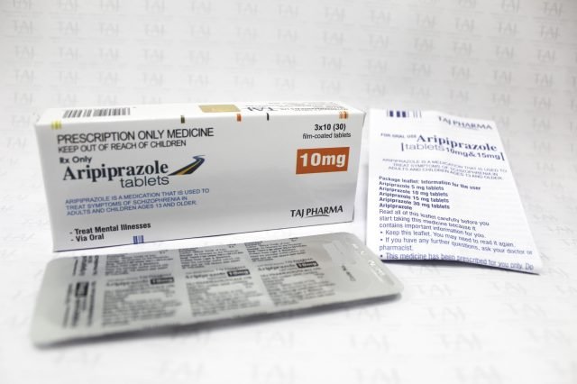 Aripiprazole Film coated Tablets 10mg Taj Pharmaceuticals