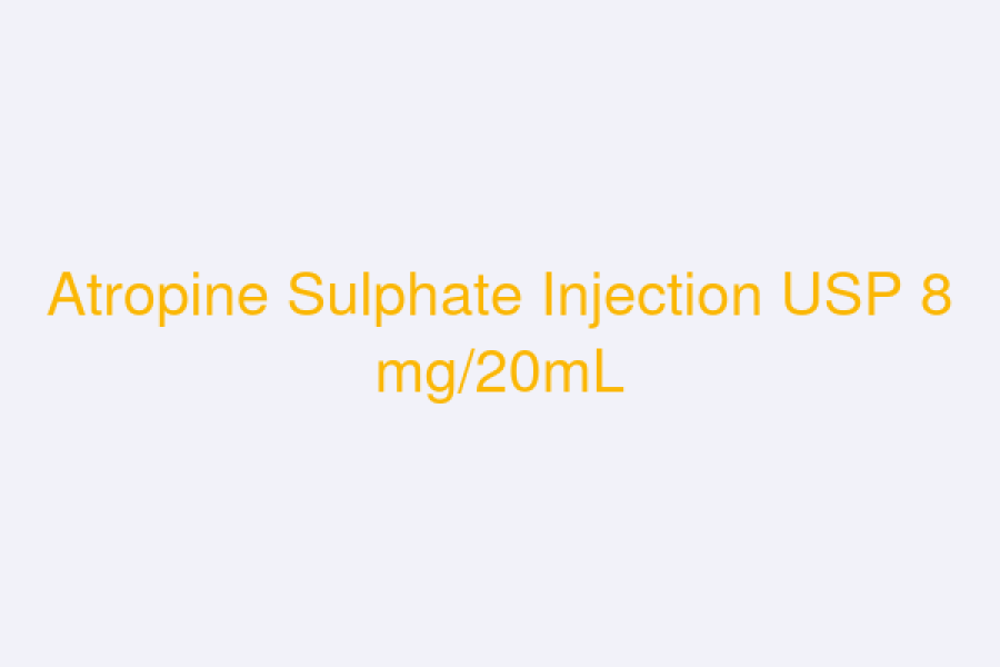 Atropine Sulphate Injection USP 8 mg/20mL
