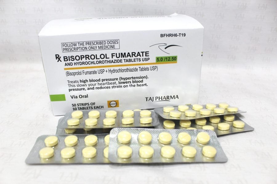 Bisoprolol Fumarate and Hydrochlorthiazide Tablets USP 5mg/12.5mg Taj Pharma