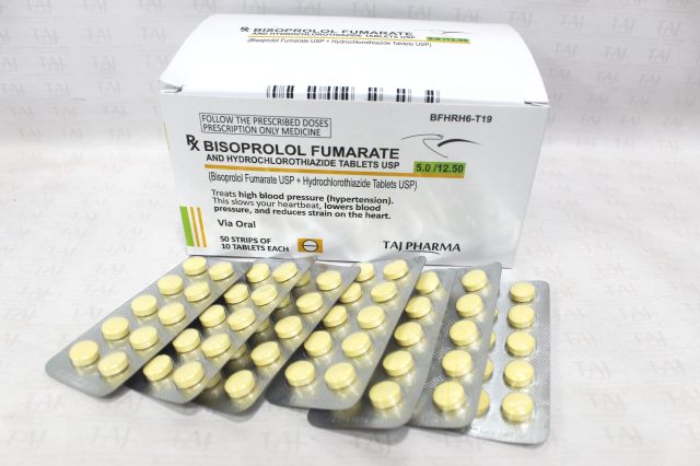 Bisoprolol Fumarate Hydrochlorthiazide Tablets - 5 mg-12.5