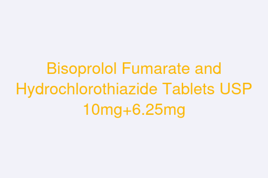 Bisoprolol Fumarate and Hydrochlorothiazide Tablets USP 10mg+6.25mg