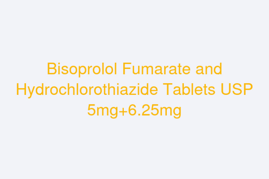 Bisoprolol Fumarate and Hydrochlorothiazide Tablets USP 5mg+6.25mg