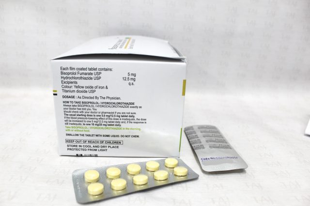 Bisoprolol Hydrochlorthiazide Tablets - 5 mg-12.5 mg Taj Pharma