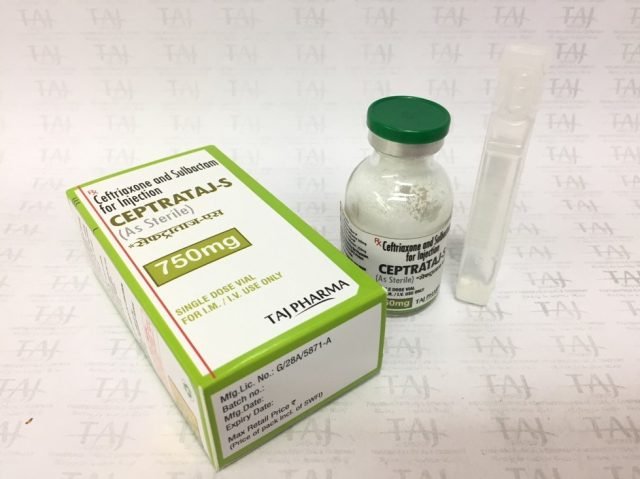 Ceftriaxone & Sulbactam for Injection 750mg