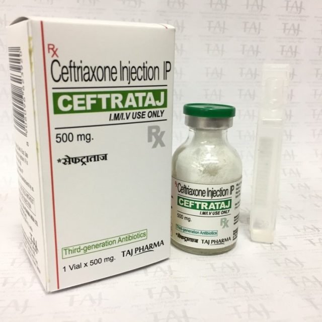Ceftriaxone Injection IP 0.5g (CEFTRATAJ) Taj Pharma