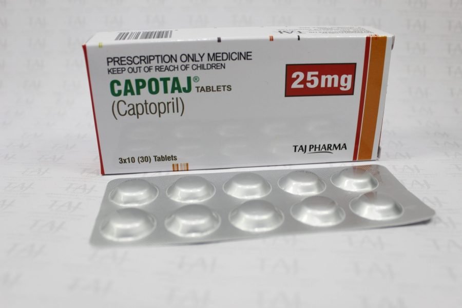 Captopril 25mg Tablets USP Taj Pharma