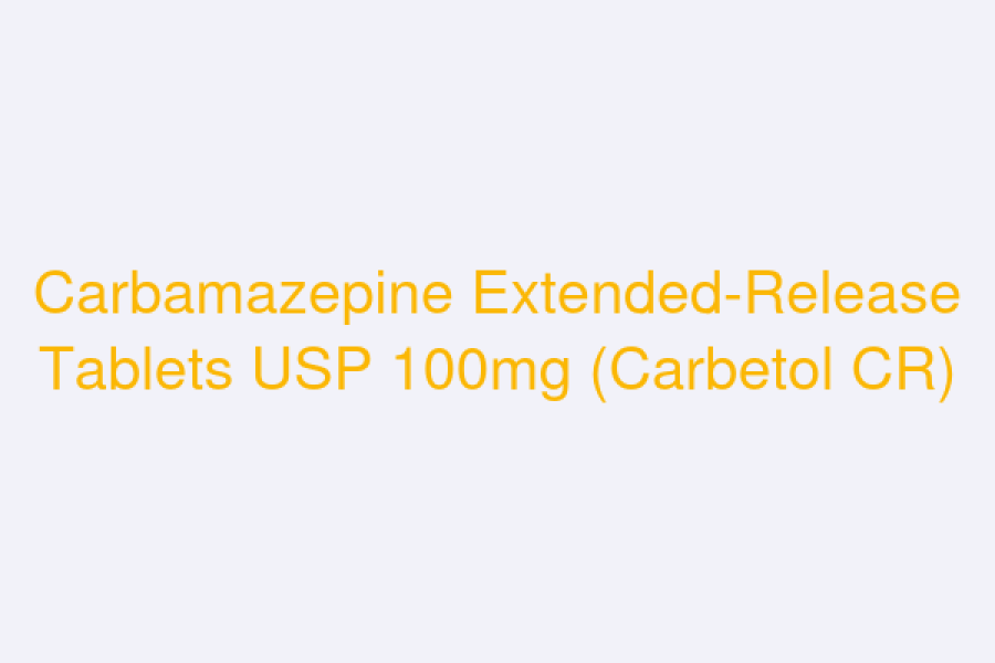 Carbamazepine Extended-Release Tablets USP 100mg (Carbetol CR)