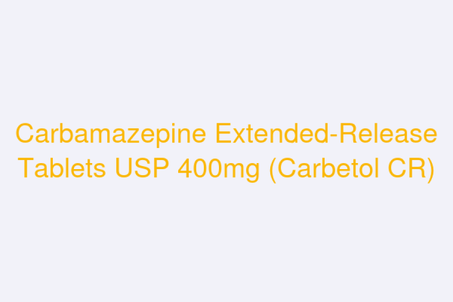 Carbamazepine Extended-Release Tablets USP 400mg (Carbetol CR)