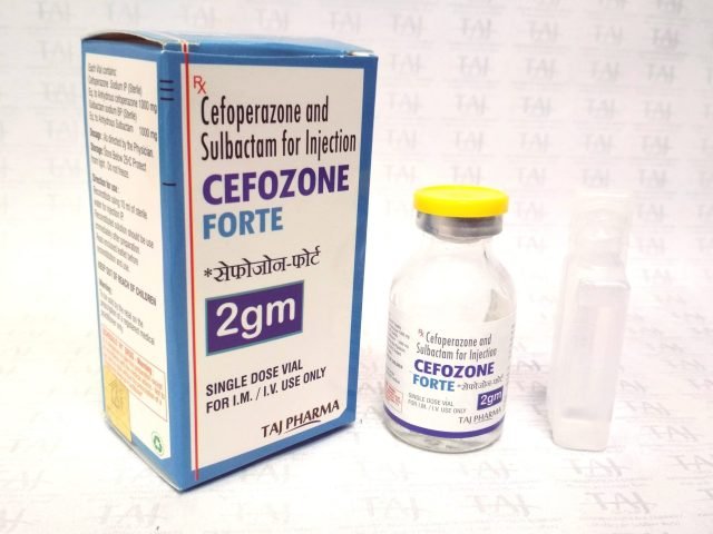 Cefoperazone Sodium and Sulbactam Sodium for Injection (CEFOZONE FORTE) 2G Taj Pharma