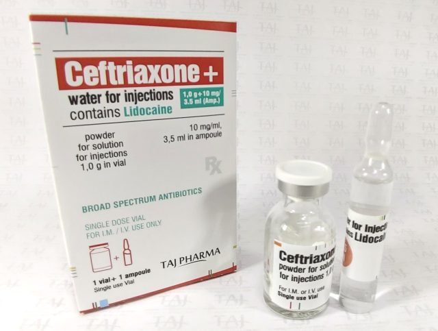 Ceftriaxone for Injection, USP + 1% Lidocaine Injection BP