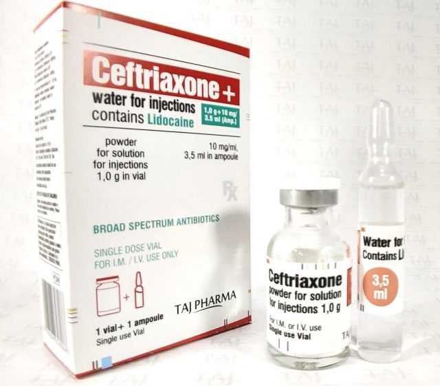 Ceftriaxone for Injection, USP + 1% Lidocaine Injection BP