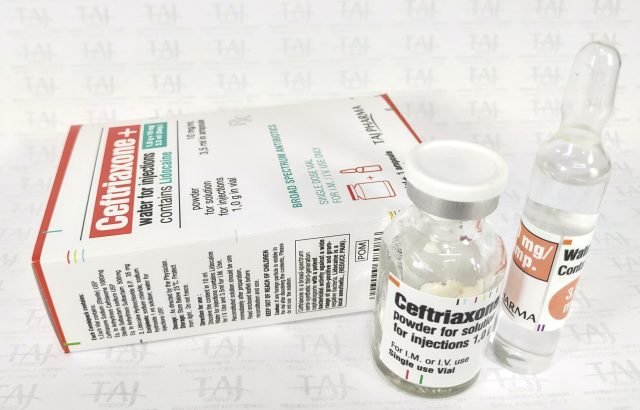 Ceftriaxone for Injection, USP + 1% Lidocaine Injection BP