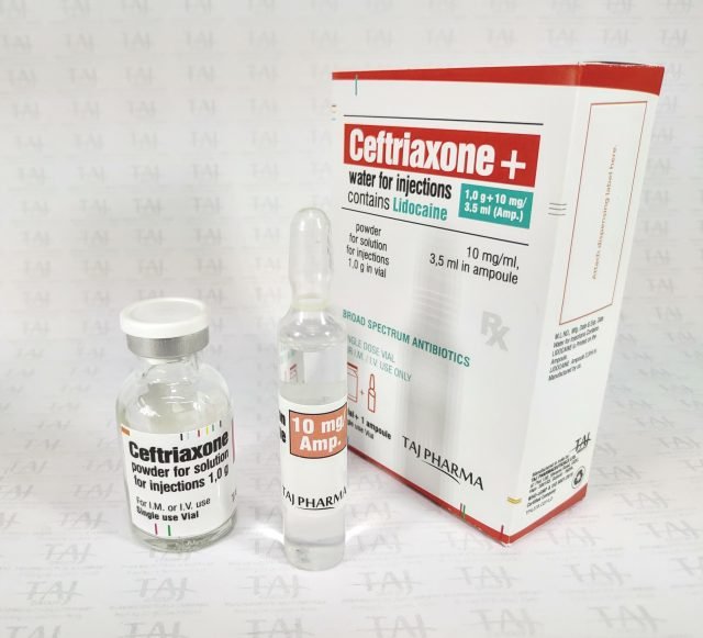 Ceftriaxone for Injection, USP + 1% Lidocaine Injection BP