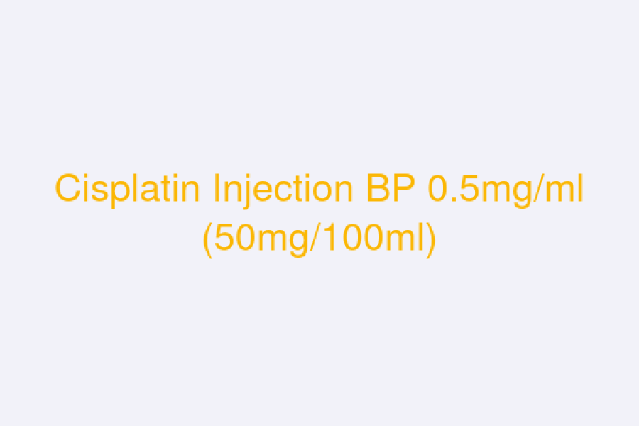 Cisplatin Injection BP 0.5mg/ml (50mg/100ml)