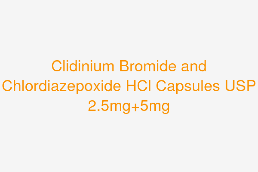 Clidinium Bromide and Chlordiazepoxide HCl Capsules USP 2.5mg+5mg
