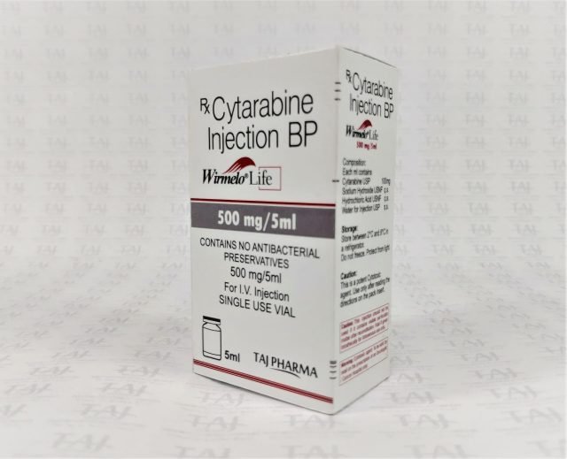 Cytarabine Injection BP 500mg/5ml Wirmelo Life Taj Pharma Mumbai 