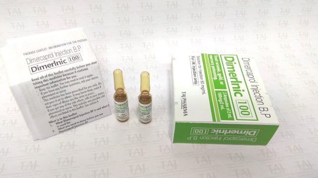 Dimercaprol 50 mg/ml Injection BP - Taj Pharma 