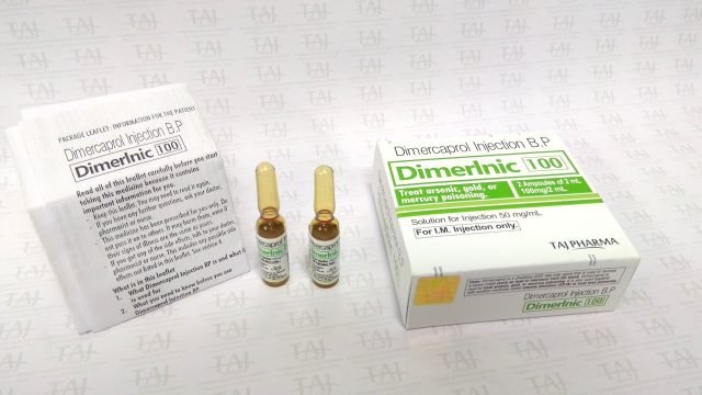 Dimercaprol 50 mg/ml Injection BP - Taj Pharma