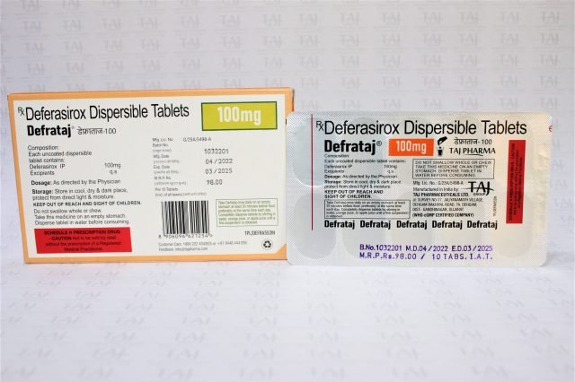 Deferasirox Dispersible Tablets 100mg (Defrataj)