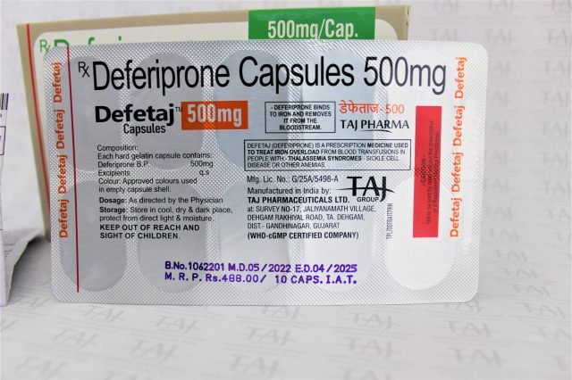 Deferiprone Capsule 500mg (Defetaj)