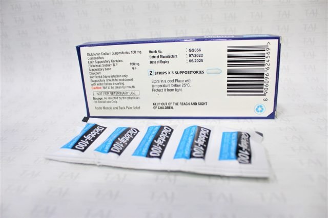 Diclofenac Sodium Suppository 100mg 