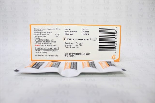 Diclofenac Sodium Suppository 50 mg