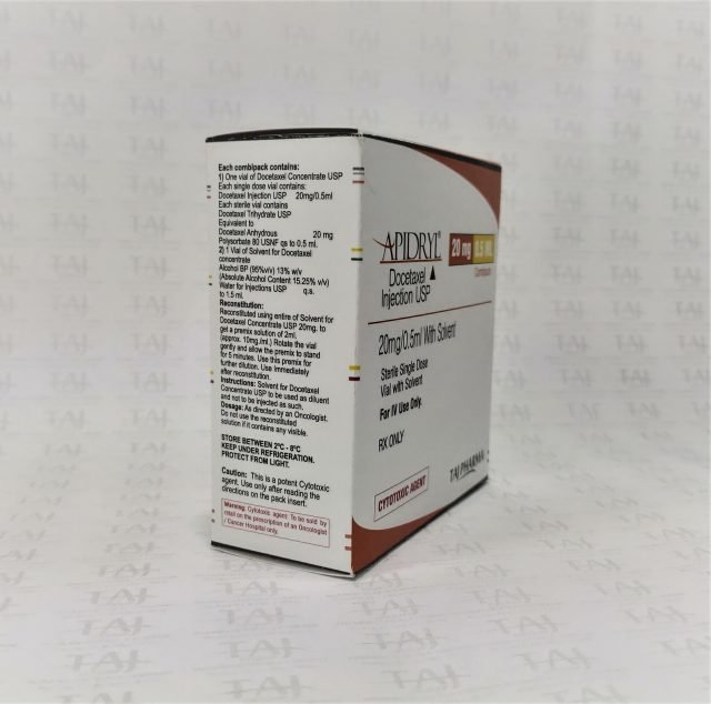 Docetaxel Injection USP 40mg/ml (20mg/0.5ml) With Solvent 