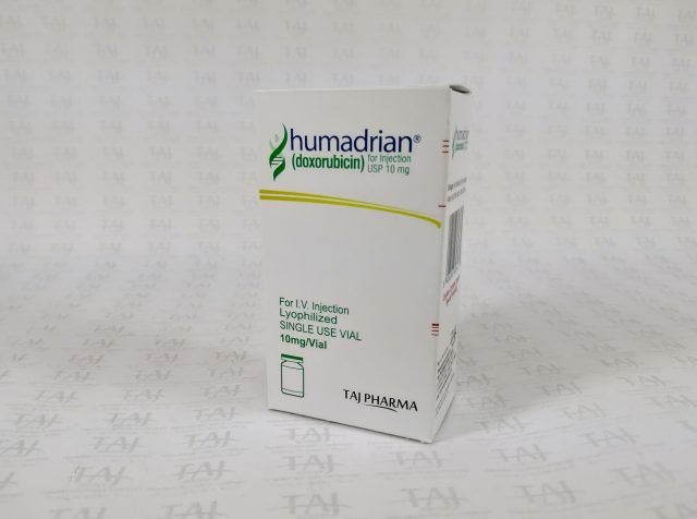 Doxorubicin for injection USP 10mg Taj Pharma Mumbai India