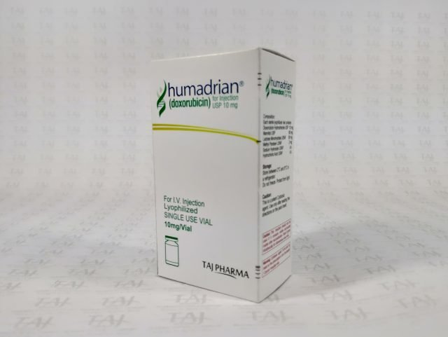 Doxorubicin for injection USP 10mg Taj Pharma Mumbai