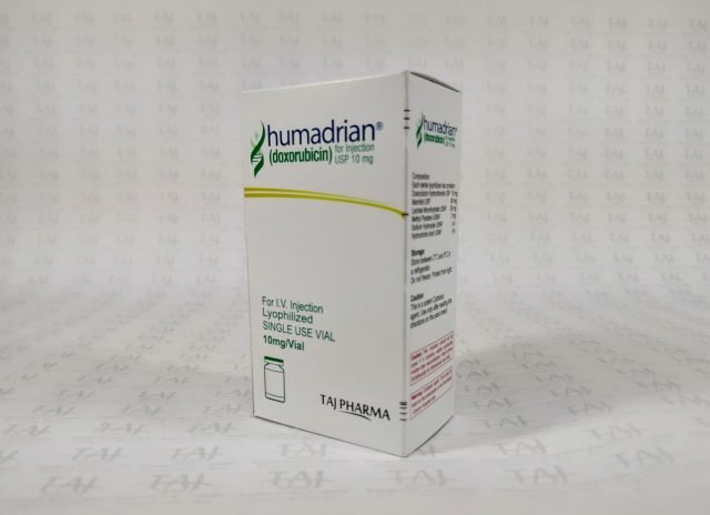 Doxorubicin hydrochloride Injection USP 10mg/5ml Taj Pharma