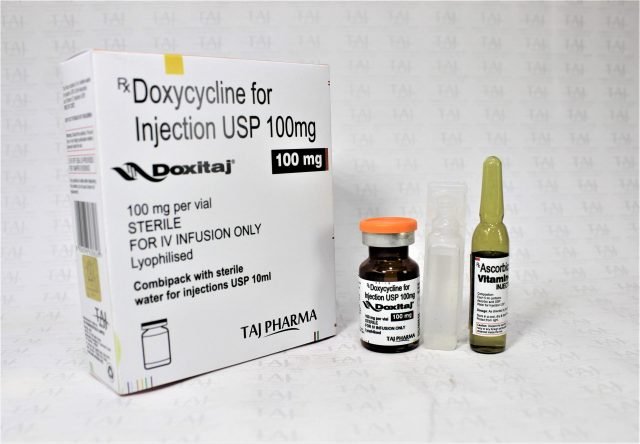 Doxycycline For Injection USP 100mg Taj Pharma
