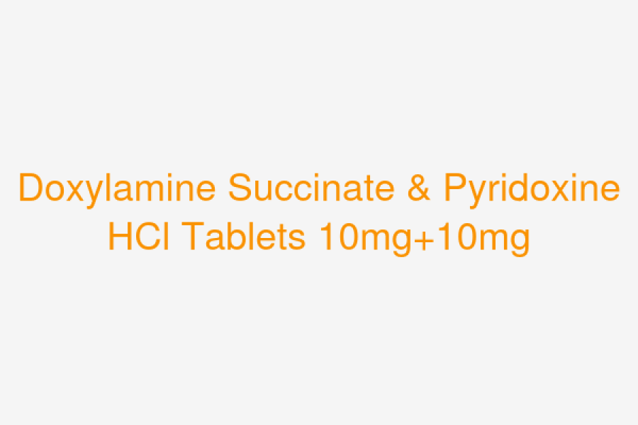 Doxylamine Succinate & Pyridoxine HCl Tablets 10mg+10mg