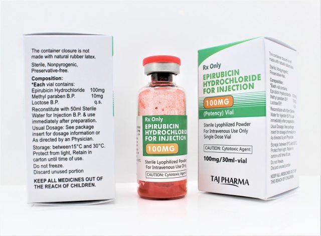 Epirubicin Hydrochloride for Injection 100mg