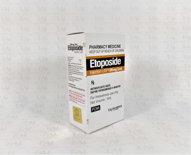 Etoposide injection USP 100mg/5ml Taj Pharma India