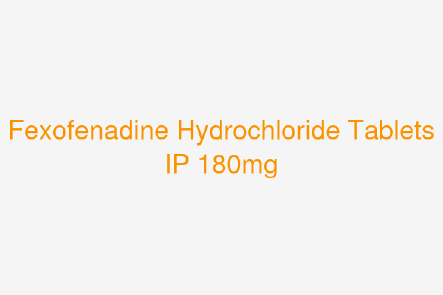 Fexofenadine Hydrochloride Tablets IP 180mg
