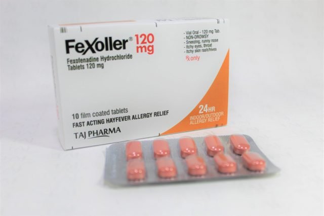 Fexofenadine Hydrochloride tablets 120mg Taj Pharma