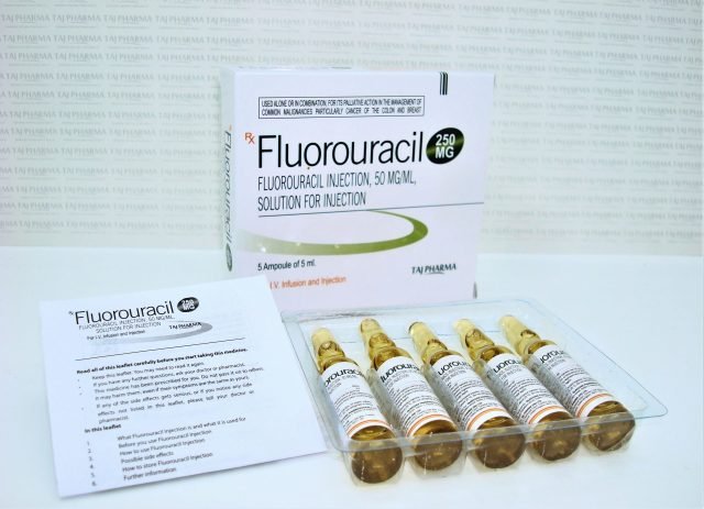 Fluorouracil Injection USP 250mg/10 ml Taj Pharma