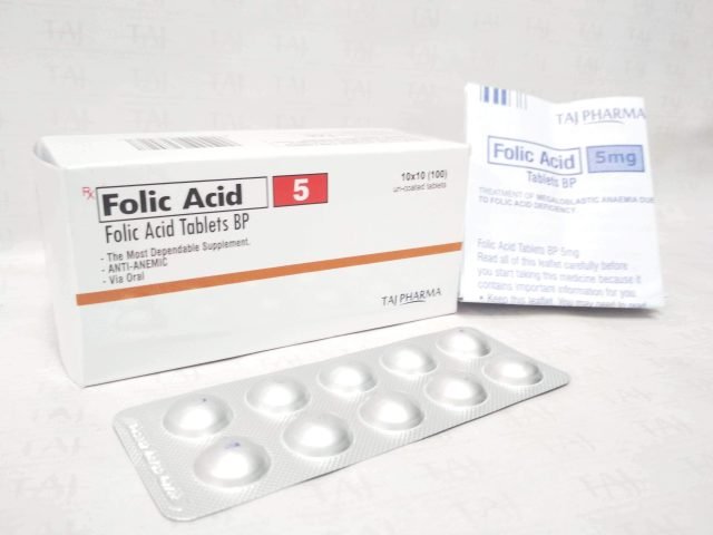 Folic Acid Tablets BP 5 mg Taj Pharma
